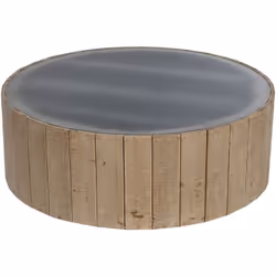 Table basse, table de salon ronde fabriquée en bois coloris naturel. Dimensions : diamètre 90 x hauteur 30 cm Matière : bois ...