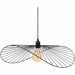 Lampe suspendue, Suspension luminaire en polypropylène coloris noir et métal noir. A monter soi-même. Dimensions : Longueur 5 ...