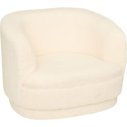 Fauteuil pour enfant en tissu et mdf coloris blanc- Longueur 41,5 x Profondeur 36 x Hauteur 45 cm