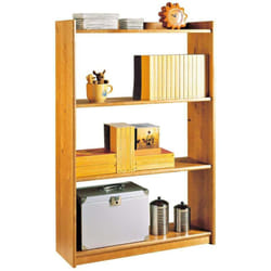 Pegane - tagère de rangement en bois de pin massif coloris miel - Longueur 80 x Profondeur 28 x Hauteur 120 cm