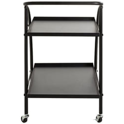 Chariot de service, desserte en métal coloris noir -longueur 68 x profondeur 42 x hauteur 71cm