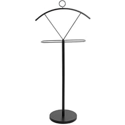 Valet de nuit , valet de chambre en métal coloris noir - longueur 51 x profondeur 28 x hauteur 117 cm