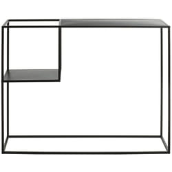 Console, meuble console en métal coloris noir - longueur 100 x profondeur 30 x hauteur 80 cm