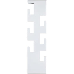 Pegane - Garderobe murale, Patère murale en métal coloris blanc -longueur 15 x profondeur 8 x hauteur 60 cm
