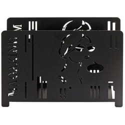 Pegane - Porte-revues en métal coloris noir - longueur 37 x profondeur 12 x hauteur 26 cm