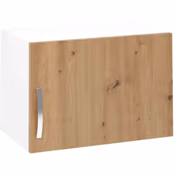 Meuble haut de cuisine à suspendre coloris Chêne Albar comprenant 1 Porte avec une étagère intérieure. Poignées en métal fini ...