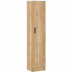 Armoire polyvalente équipée d'une 1 porte, coloris chêne Mauvella en panneaux de particules mélaminés. Dotée de 3 étagères. D ...