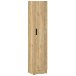 Armoire polyvalente avec 1 porte coloris chêne Mauvella - Longueur 37 x profondeur 34,40 x hauteur 180 cm