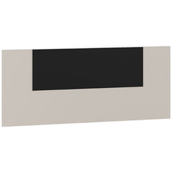 Pegane - Tête de lit double coloris beige, noir - Longueur 110 x profondeur 1,6 x hauteur 45 cm