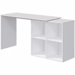 Ce bureau offre un espace de rangement optimal pour vos livres, documents et fournitures de bureau. Son design épuré s'intègr ...