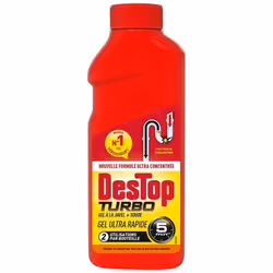 Gel désinfectant et déboucheur canalisation Turbo 5 min - 2 doses - 500ml