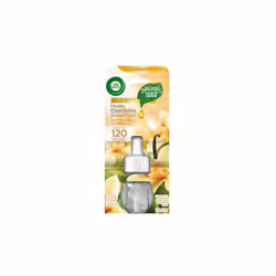 Pour conserver des espaces frais et agréablement parfumés. Recharge huiles essentielle, parfum vanille. Formulation plus natu ...