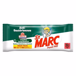 Lingettes Nettoyantes et Désinfectantes Antibactériennes - 80 lingettes