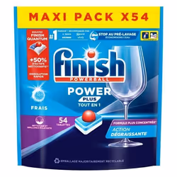 Finish Power Plus Tout en 1 Pastilles Lave-Vaisselle - 54 Tablettes Lave-Vaisselle