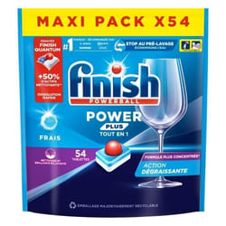Finish Power Plus Tout en 1 Pastilles Lave-Vaisselle - 54 Tablettes Lave-Vaisselle