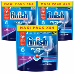 Finish Power Plus Tout en 1 Pastilles Lave-Vaisselle - Lot de 162 Tablettes Lave-Vaisselle