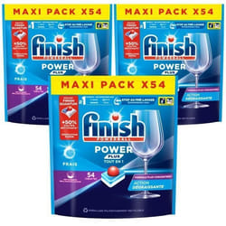 Finish Power Plus Tout en 1 Pastilles Lave-Vaisselle - Lot de 162 Tablettes Lave-Vaisselle