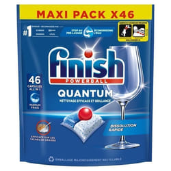 Finish Quantum Pastilles Lave-Vaisselle All in One- Parfum Frais - 46 Tablettes Lave-Vaisselle