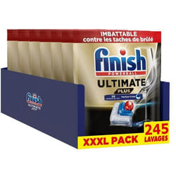 Finish Ultimate Plus Pastilles Lave-Vaisselle All in One- Parfum Frais - 245 Tablettes Lave-Vaisselle