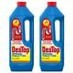 Lot de 2 Gels Déboucheur spécial toilettes - détruit les bouchons des WC - avec javel - 1L