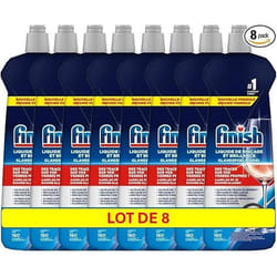 Finish Liquide de Rinçage Brillance et Séchage- Produit Lave-Vaisselle - Jusquà 160 lavages - lot de 8 x 800 ml