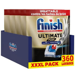 Finish Giga Pack Ultimate Plus Pastilles Lave-Vaisselle - 360 Tablettes Lave-Vaisselle