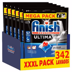 Finish Ultimate Pastilles Lave-Vaisselle - Imbattable contre les taches tenaces - 342 Tablettes Lave-Vaisselle