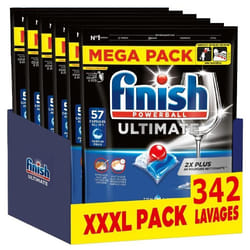 Finish Ultimate Pastilles Lave-Vaisselle - Imbattable contre les taches tenaces - 342 Tablettes Lave-Vaisselle