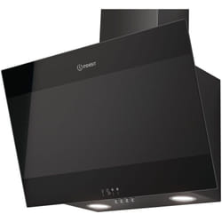 Hotte Décorative incliné aspirante noire Largeur 60cm Débit d'air 647m3/h - Indesit