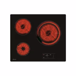 Sauter - Plaque de cuisson Vitrocéramique noir 3 Foyers Speedring