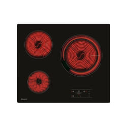 Sauter - Plaque de cuisson Vitrocéramique noir 3 Foyers Speedring