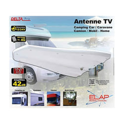 Antenne TNT VHF UHF Tonna Delta Pro - Gain Très élevé 42 dB, pour camping car, caravane, Camion, Maison