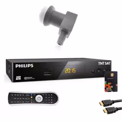 Récepteur TV Satellite HD - PHILIPS - DSR3231T - Compatible MPEG-4 - HDMI - Noir