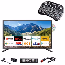 Pack ANTARION TV LED 21.5 54cm Smart Connect Lecteur DVD + Clavier Ergonomique