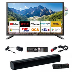 Pack ANTARION TV LED 21.5 54cm Smart Connect Lecteur DVD + Barre de Son Compacte