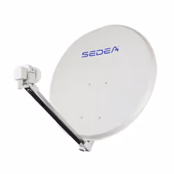 SEDEA Parabole satellite Acier 65cm avec bras en aluminium + LNB single