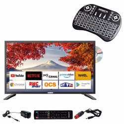 ANTARION TV LED 18.5 47cm Smart Connect DVD Intégré + Clavier ergonomique