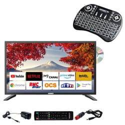 ANTARION TV LED 18.5 47cm Smart Connect DVD Intégré + Clavier ergonomique