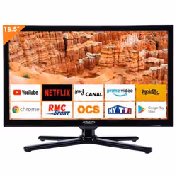 Antarion TV1900, 47 cm (18.5"), 1366 x 769 pixels, WXGA, Smart TV, Wifi, Noir
