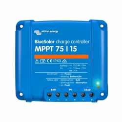Description générale Régulateur MPPT 15A VICTRON, conçu pour optimiser la charge des batteries, qu'elles soient acides, gel,  ...