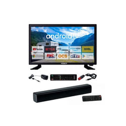 Pack ANTARION TV LED 21.5 54cm Smart TV Camping 12V + Barre de Son Compacte