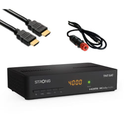 PACK STRONG SRT 7408 Décodeur Satellite ASTRA HD + Carte TNTSAT + Câble HDMI Longueur 2m + Cable 12V
