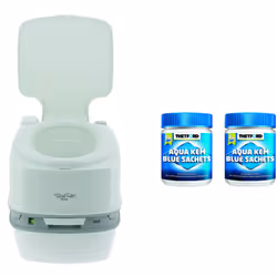 Ce pack comprend: - 1x THETFORD Toilette Portable 21 Litres Porta Potti 365 100% Autonome Camping-Car Bateau Voiture - 2x THE ...