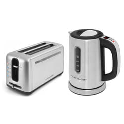 Riviera&bar - pack riviera and bar Bouilloire 1L 2000W Température Réglable + Grille-Pain Toaster 2 Fentes Inox Décongélation