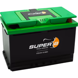 BATTERIE AU LITHIUM SUPER B EPSILON 100AH La batterie Epsilon 12V100Ah a été pensée et développée spécialement pour les campi ...