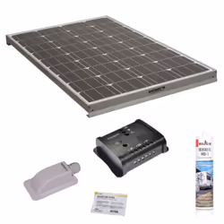 Ce pack comprend : - 1x ANTARION panneau solaire monocristallin 120W - 1x ANTARION kit de pose solaire avec régulateur de cha ...