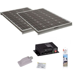 Antarion - Pack 2x Panneaux Solaires 140W + Kit de pose Solaire avec Régulateur mppt 20A