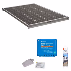 Ce pack comprend: 1x ANTARION Kit de pose solaire avec régulateur de charge VICTRON MPPT 15A 1x ANTARION Panneau solaire Mono ...