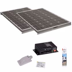 Ce pack comprend : 2x Panneaux solaire monocristallin 140W ANTARION 1x Kit de pose solaire avec régulateur de charge MPPT 320 ...