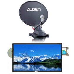 Pack ALDEN Onelight Parabole Satellite Automatique 60cm + TV LED 24 60cm SATMATIC AIO